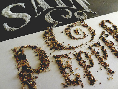 Salt & Pepper Closeup ampersand condiment design graphic hand lettering lettering pepper salt type typography