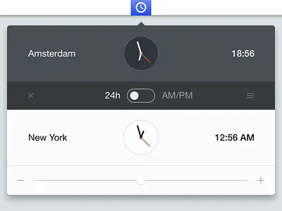 Clocks app application clock interface interface design mac osx time
