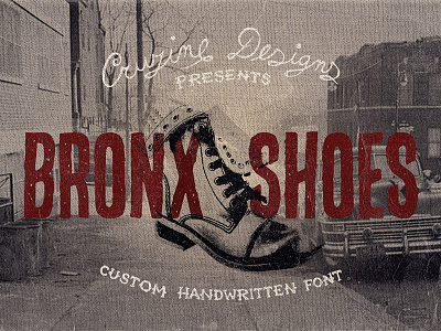 Bronx Shoes Custom Font branding classic dirty display elegant font grunge headline retro signage typeface vintage