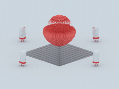 I/O (.gif collab: Zolloc x Luke Doyal) art c4d character cinema 4d design geometric gif luke doyal vray zolloc