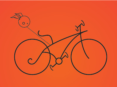 bicycle illustration bicycle bike headwithtwings illustration