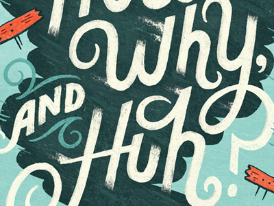 Huh lettering