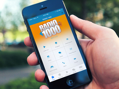Radio1000 AM App clean ui mobile mobile app mobile design radio radio app ui