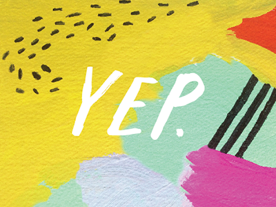 yep abstract acrylic art design dots paint painting pattern stripes type typography yep