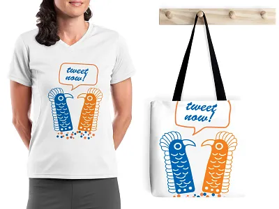 Tweet Now - t shirt art art art print bird digital art t shirt art tshirt tweet