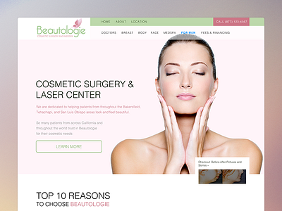 Beautologie clean corporate design flat health homepage landing landing page minimal web design