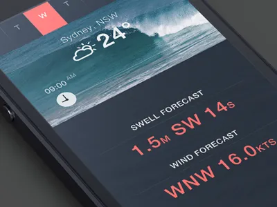 Surfing App Detail View app ios ui