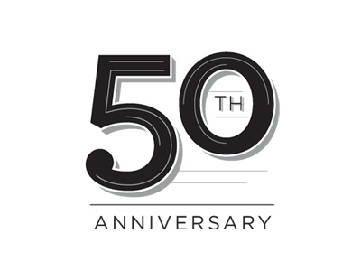 50th Anniversary 50 anniversary logo mark type