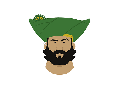 The Indian character illustration indian movie tarsem singh the fall turban