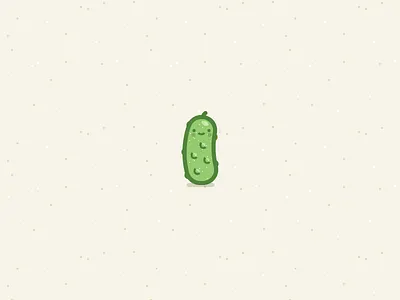 Pickle bumpy cute food fun icon illustration pickle sticker vector