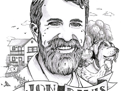 Jon's Birthday illustration portrait