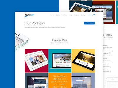 Updated Company Portfolio company flat imac interface ipad iphone photoshop portfolio web web design wordpress