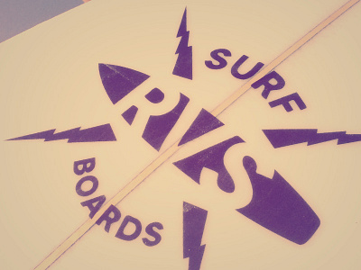 RVS Bolts bolts branding lightning logo rvs surfboard
