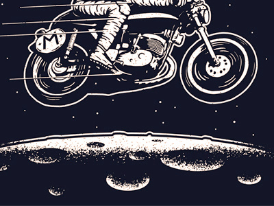 space braaap astronaut braaap design far out illustration motorcycle ryan gosling