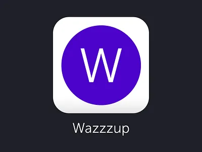 Wazzzup app icon app clean icon ios iphone wazzzup