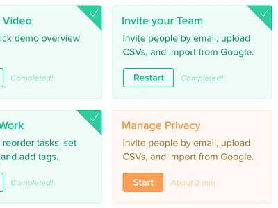Tutorial menu button checkmark complete interface tutorial ui
