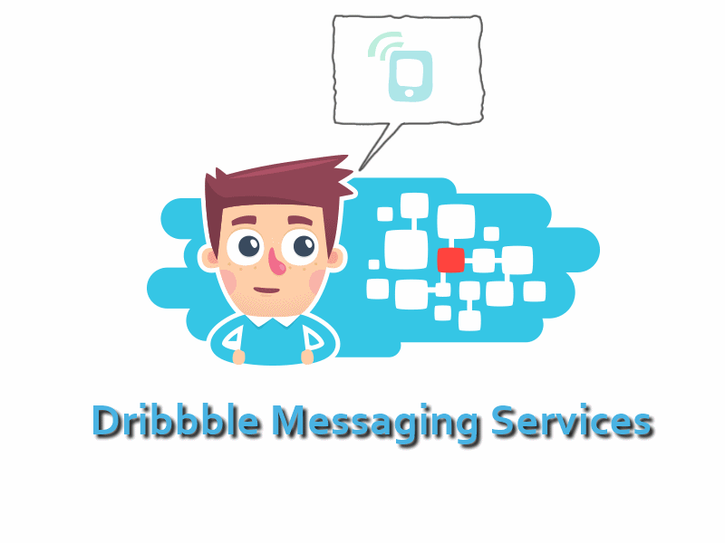 Dribbble Messaging Serive debut design dribbble interface internet invite message service shot user web