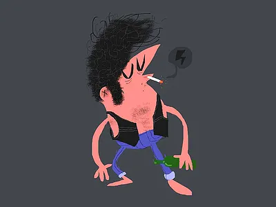 Boozedude /Daily Finger band booze daily doodle drawn dude finger frontman on smartphone the tube