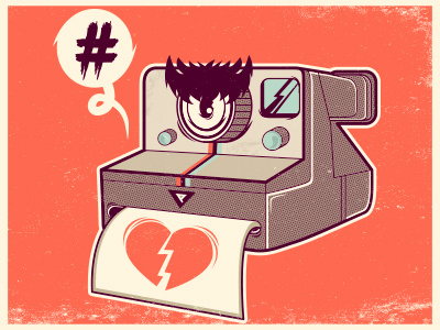 Insta camera cartoon characterdesign illustration instagram like vector
