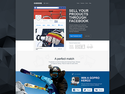 Chooos Landing clean illustration landing page layout web design