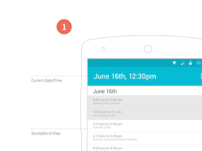 Android L Clean Wireframe made in Sketch android app blue clean color design flat mobile sketch ui ux wireframe