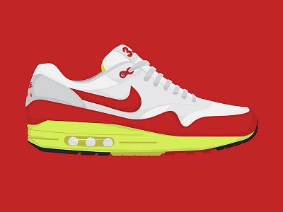 Nike AM1 airmax1 airmaxday design graphicdesign illustration nike prints sneakerart sneakerprints vector vectorart