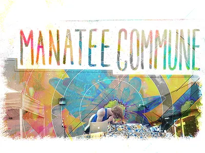 Manatee Commune color flower lettering manatee commune music texture