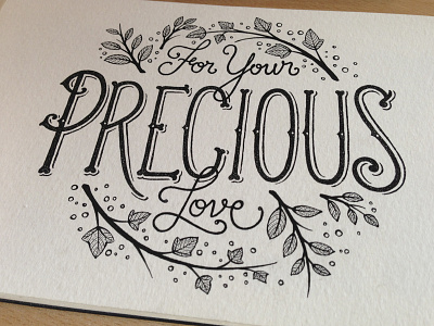 For your precious love dots hand lettering handlettering handmade pointillism rotring shades stippling typography