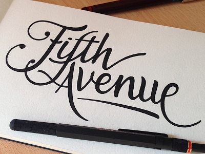 Fifth Avenue chrysler hand lettering handlettering handmade rotring