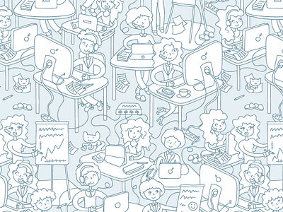 Time for webinar ;) cute illustrations pattern seamless pattern stokarenko vector