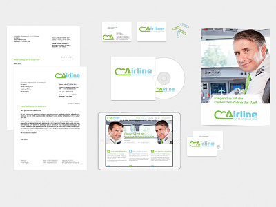 Cloud Airline Branding airline branding clean cloud corporate design environment fine fly green logo