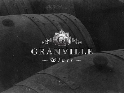 Granville Wines barrel branding engraving leaves logo vine vintage wine wines