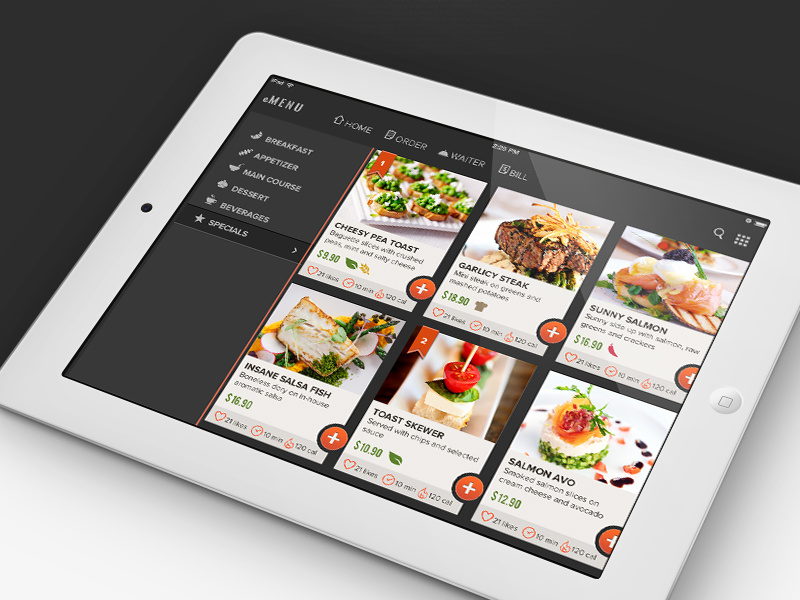 Example of eMenu: Redefining Dining Experience