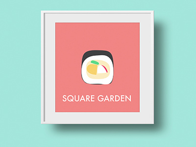 Square Garden illustration restaurant sushi