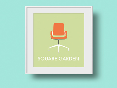 Square Garden illustration restaurant sushi