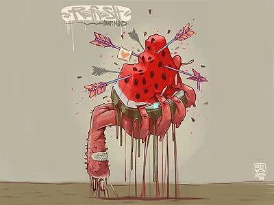 Refresh Your Mind apple dimitrov erase funny georgi hand holidays illustration summer time watermelon