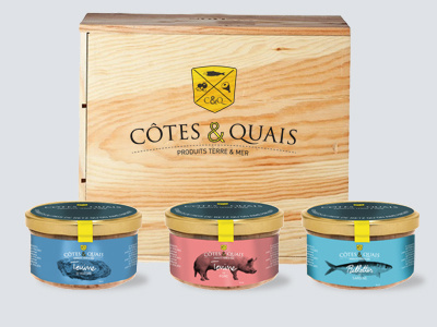 Côtes & Quais design food logo packaging