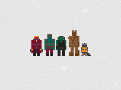 Guardians of the Galaxy anime color heroes icon mini pixel project tiny