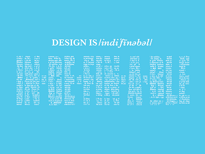 Design is indefinable contest define design playoff shopify type