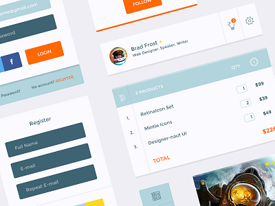 Designer-naut UI KIT Free exclusive free freebie interface kit premium shop ui web