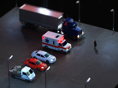 City Assets 3d c4d cars city isometric octane otoy street truck urban