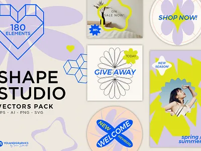 Shape Studio Graphics branding graphic design illustration logo motion graphics presentation social media vectors