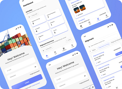 Cargo Mobile App graphic design illustration ui ux