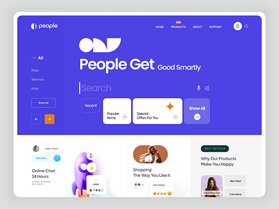 People Website Design design landing page ui website website design