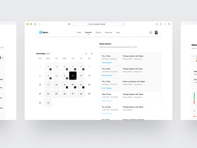 Calendar calendar creativesmentalhealth dashboard mental health product design ui uiux ux design webdesign