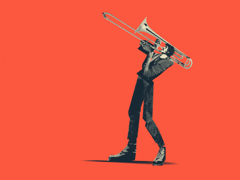 Trombone music player trombone