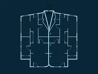 Shotgun Shack blueprint floor plan illustration jacket line work poster shotgun cinema stop making sense suit talking heads vector