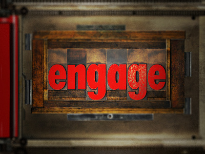 I Joined Engage! agency ba2024 dc engage letterpress lockup team texture