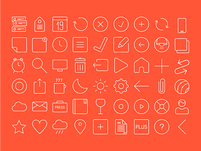 Swipes UI Icon Set app consistent icons outline productivity swipes