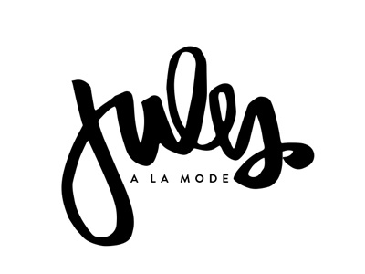 jules a la mode / reject black blog hand lettering handwriting logo white